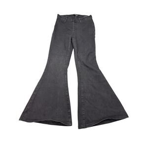 Judy Blue black pull on super flare jeans, elastic waist. Size 5, 27. stretchy